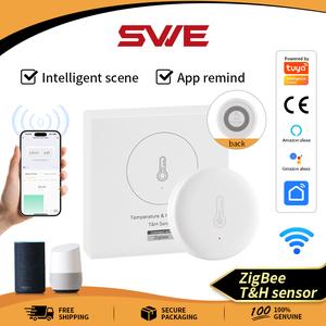 Monitor Suhu dan Kelembapan Pintar, SWE, Suis Pintar untuk Penghawa Dingin dan Penyahlembapan Rumah dan Gudang, Penggera Suhu dan Kelembapan Masa Nyata, Termometer Bilik Bayi Tepat