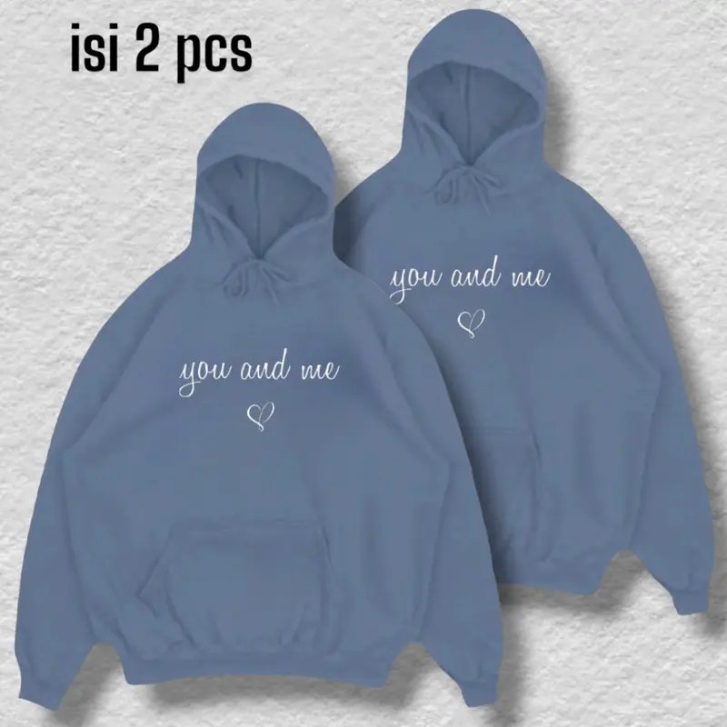 ( ISI 2 JAKET ) jaket couple YOU AND ME / Sweater couple pasangan 2 pcs tebal / Sweater couple pacar / Hodie couple pasangan / jaket couple pasangan terbaru 2023 / jaket couple pasangan pacar 2pcs / Baju couple pacar / Baju couple pacar kekinian 2023 1