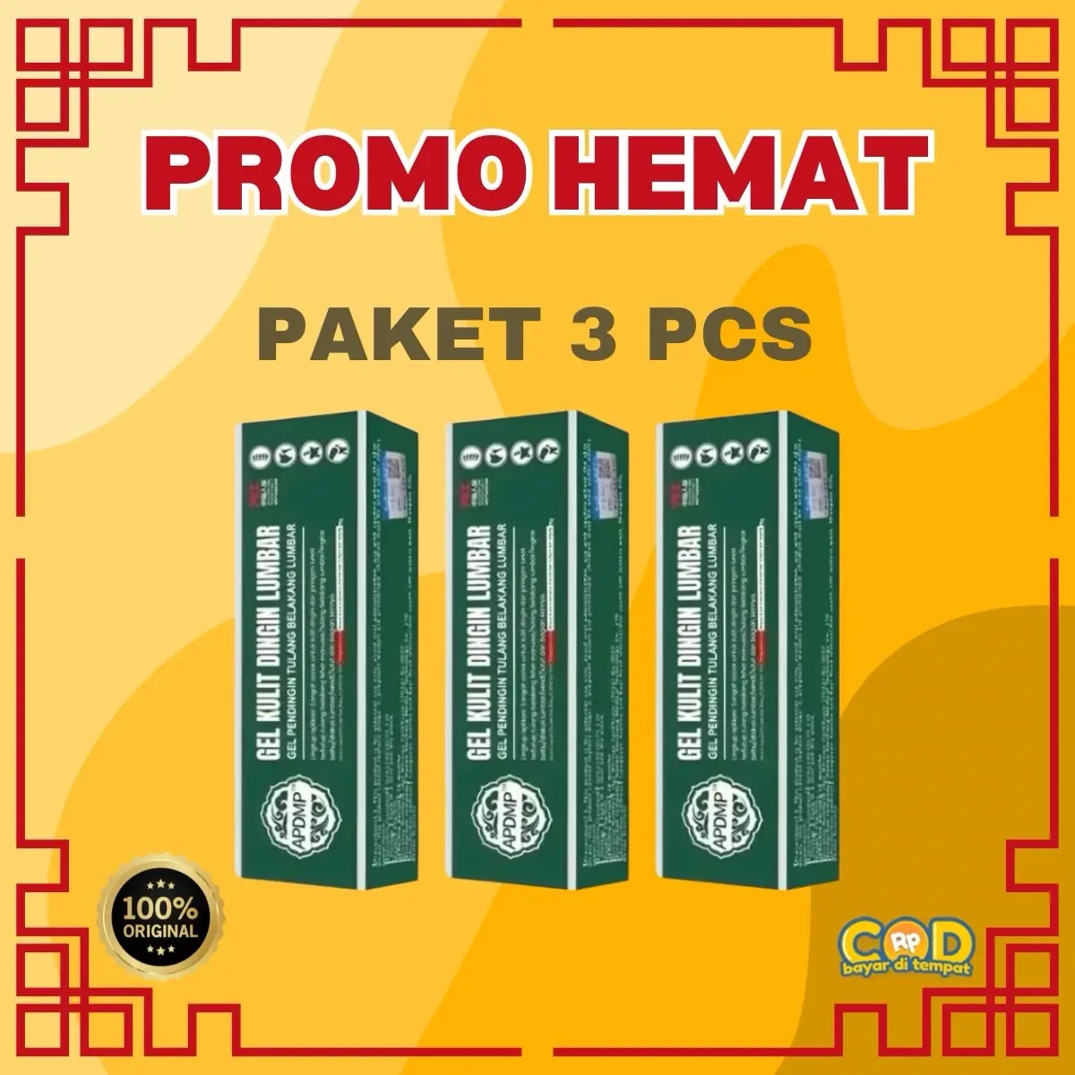 Paket Lumbar 3 PCS - Krim Pereda Nyeri Pinggang, Sendi, dan Otot | Spine Cooling Gel