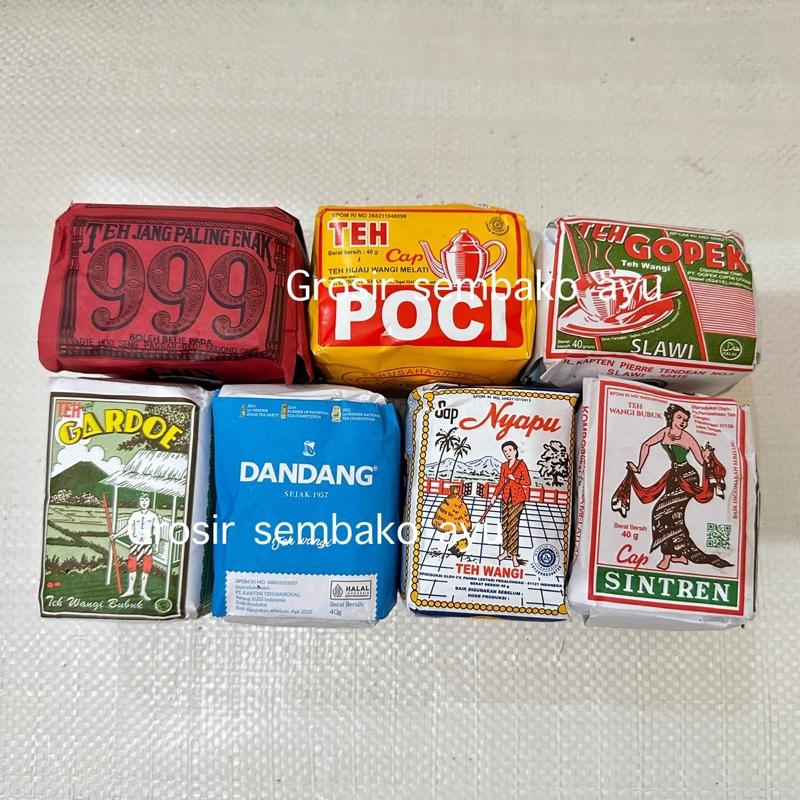 Racikan 7 macam teh (999, poci kuning, gopek, gardoe, dandang biru, nyapu, sintren) Racikan 7 macam teh (999, poci kuning, gopek, gardoe, dandang biru, nyapu, sintren)
