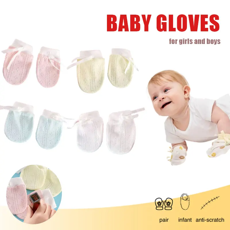 Găng Tay Bông Cho Em Bé Mềm Mại Và Thoáng Khí, Chống Trầy Xước, Thích Hợp Cho Trẻ Sơ Sinh, Găng Tay, Găng Tay Mặt 0