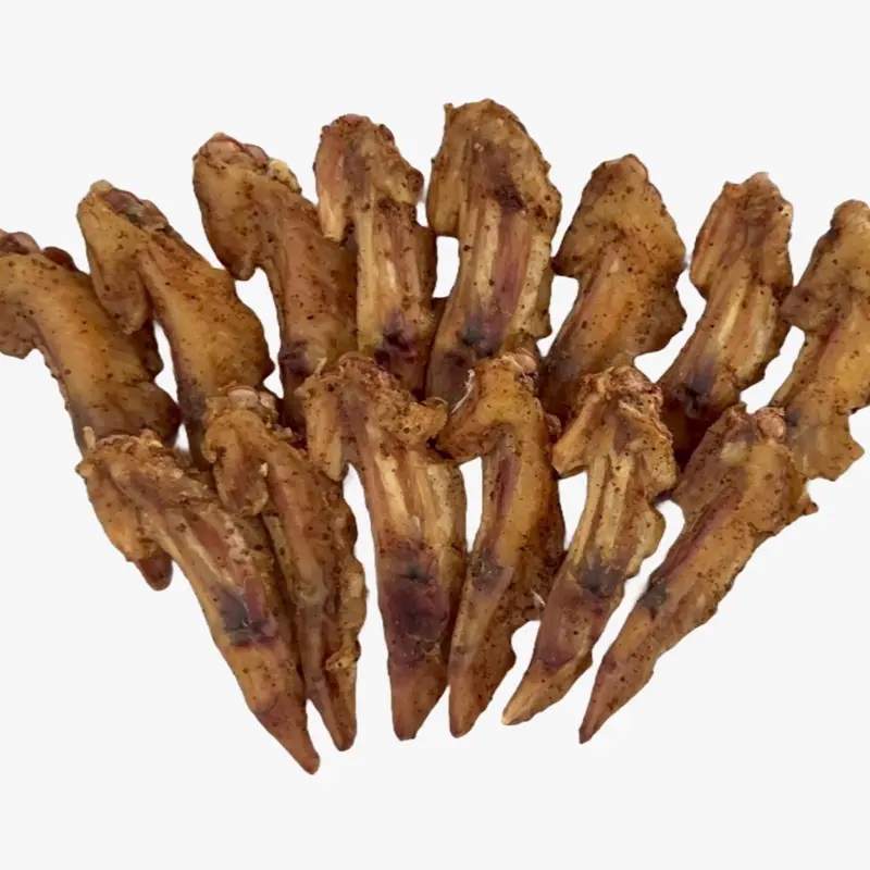 Homemade crunchy Chicken Wing Tips dog treats