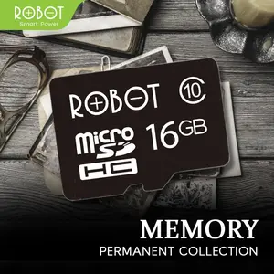ROBOT Memory Card / Kartu Memori HP / Micro SD (8GB/16GB) Class 10 Speed with Package -Garansi 1 Thn Penyimpanan
