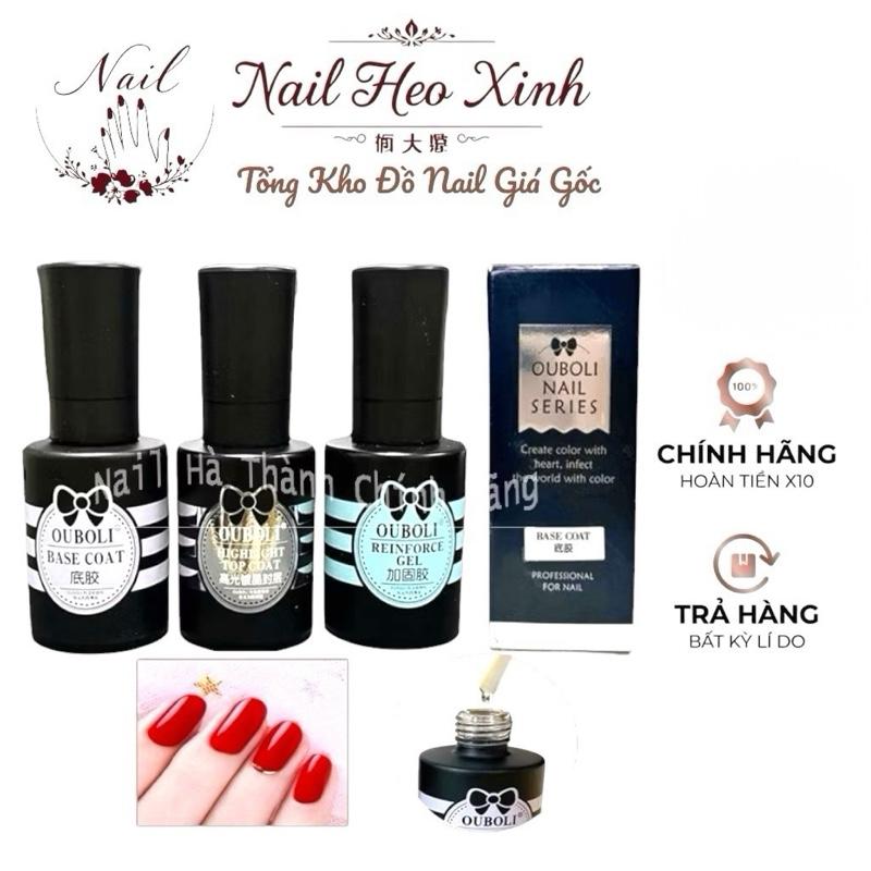 Base Top cứng OUBOLI chuyên dụng , Bộ 3 sơn gel nền siêu Đẹp , siêu bền làm nail ouboli tggel nặn