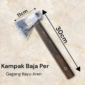 Kampak Baja Per Gagang Kayu Aren Kampak Besar