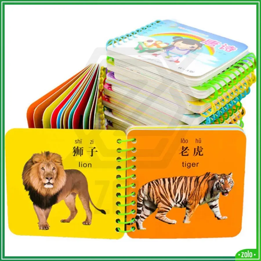 [zolo] Buku Flash Card Belajar Bahasa Mandarin Inggris Anak