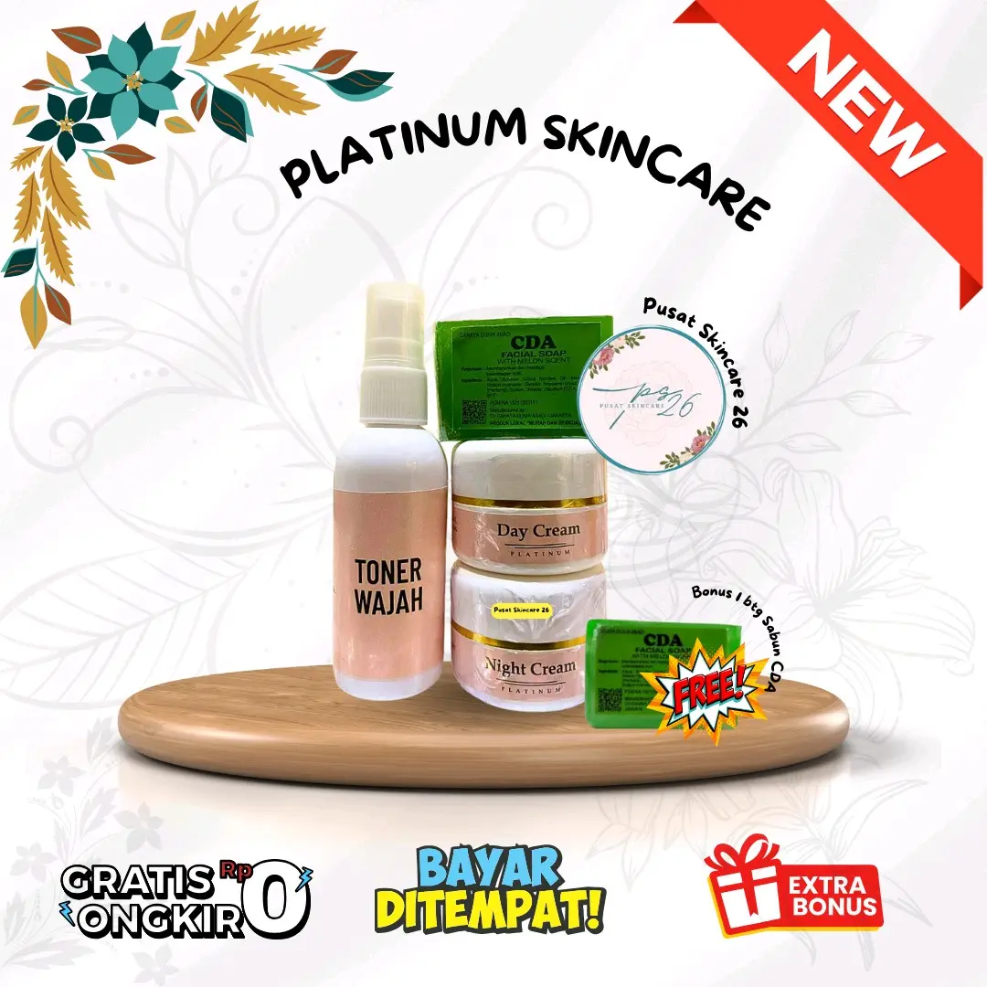 PLATINUM SKINCARE - Paket Perawatan Wajah Pelembab For All Skin Type SKINCARE ORIGINAL