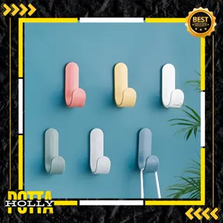 POTTAHOLLY Kait Tempel Dinding J Type Nordic Kait Serbaguna Gantungan Baju / Hook Tempel Dinding / Kait Serbaguna Gantungan Baju