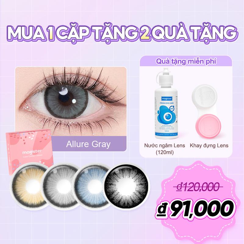 【Mua 1 Tặng 2  Magister Kính Áp Tròng 2 chiếc DIAMOND N Độ Cận 0~6.00 Candy Brown Allure Gray  Kính Áp Tròng Đường kính lớn DIA 14.5mm 6 Tháng Hàng Ngày Lens Mắt Màu 