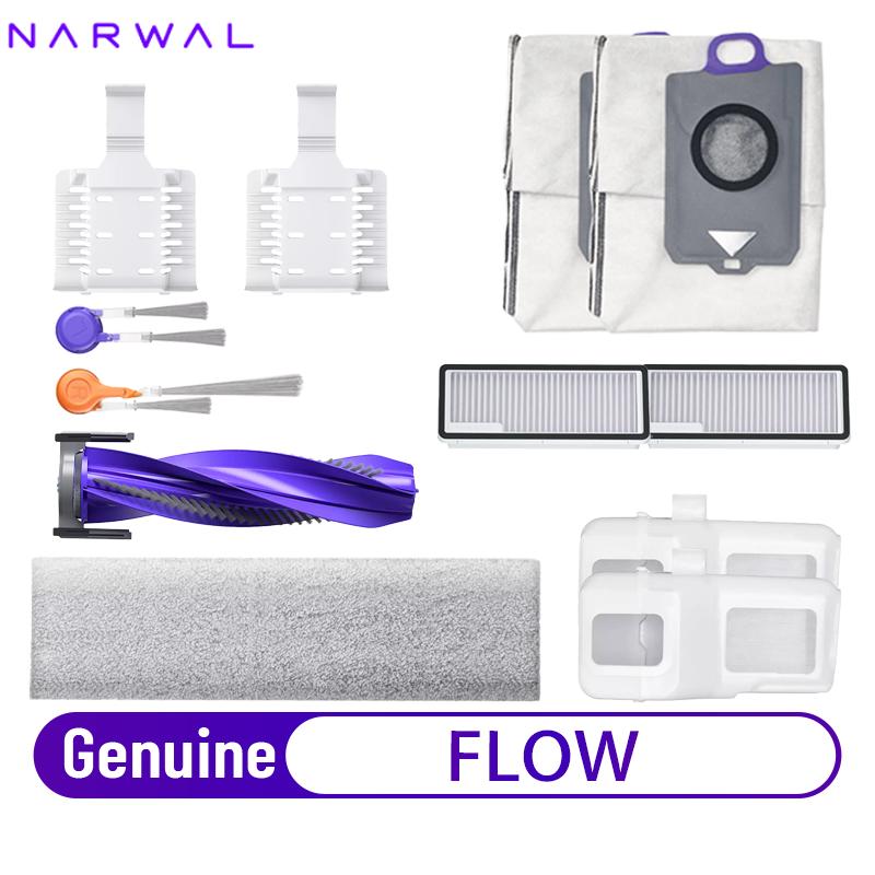 Phụ kiện chính hãng Narwal Flow: bàn chải bên, bộ lọc HEPA, miếng lau sàn, phụ…