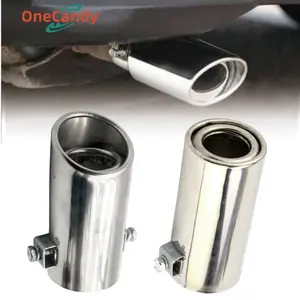 Muffler Ujung Knalpot Mobil Racing 1 Lubang Bahan Anti Korosi Muffler Cutter Cover Dekorasi Ujung Knalpot Mobil Universal