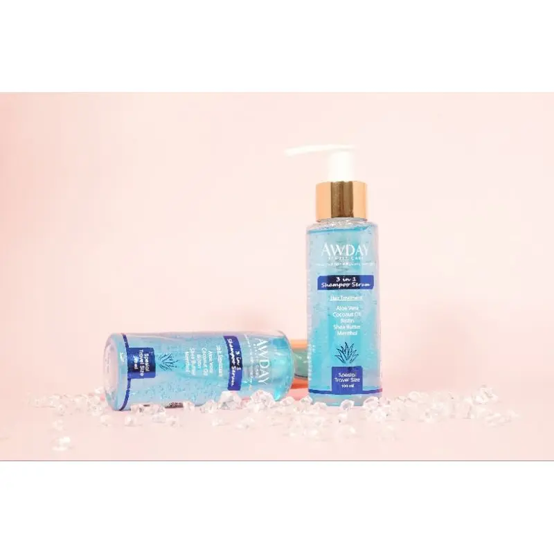 AWDAY 3in1 Shampo serum Paket Shampo + Kondisioner Perawatan Rambut Kering dan Rusak Awday Biotin Wangi 4