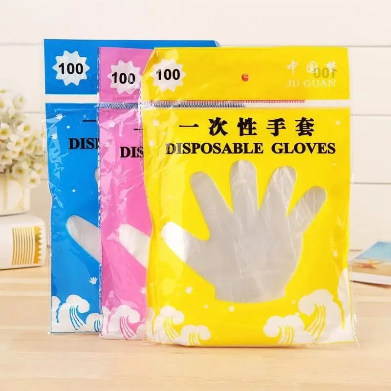 (RDM) 100 PCS Sarung Tangan Plastik Bening Disposable Gloves Food Hand 0