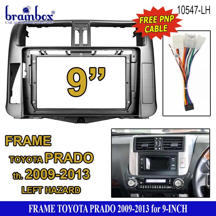 Gambar Frame Head Unit Toyota Prado 2009-2013 9 Inch Bingkai Panel TV Mobil dari Brainbox Car and Home Kota Batam Tokopedia