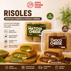 MamiTika Risoles Choco cheese/ Matcha Cheese isi 4