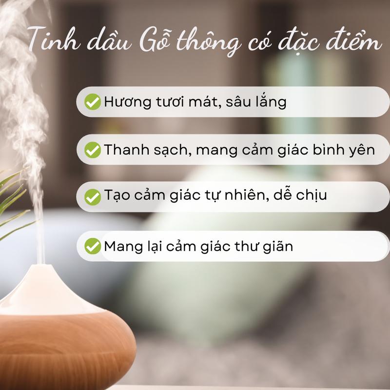Tinh Dầu Gỗ Thông Thiên Nhiên 10ml – Tinh Dầu Xông Phòng, Giải Tỏa Căng Thẳng, Tinh Khiết – LÂM MỘC 4