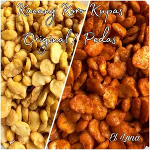 El Luna Kacang Koro Kupas Original & Pedas Balado Snack Lezat untuk Camilan Harian