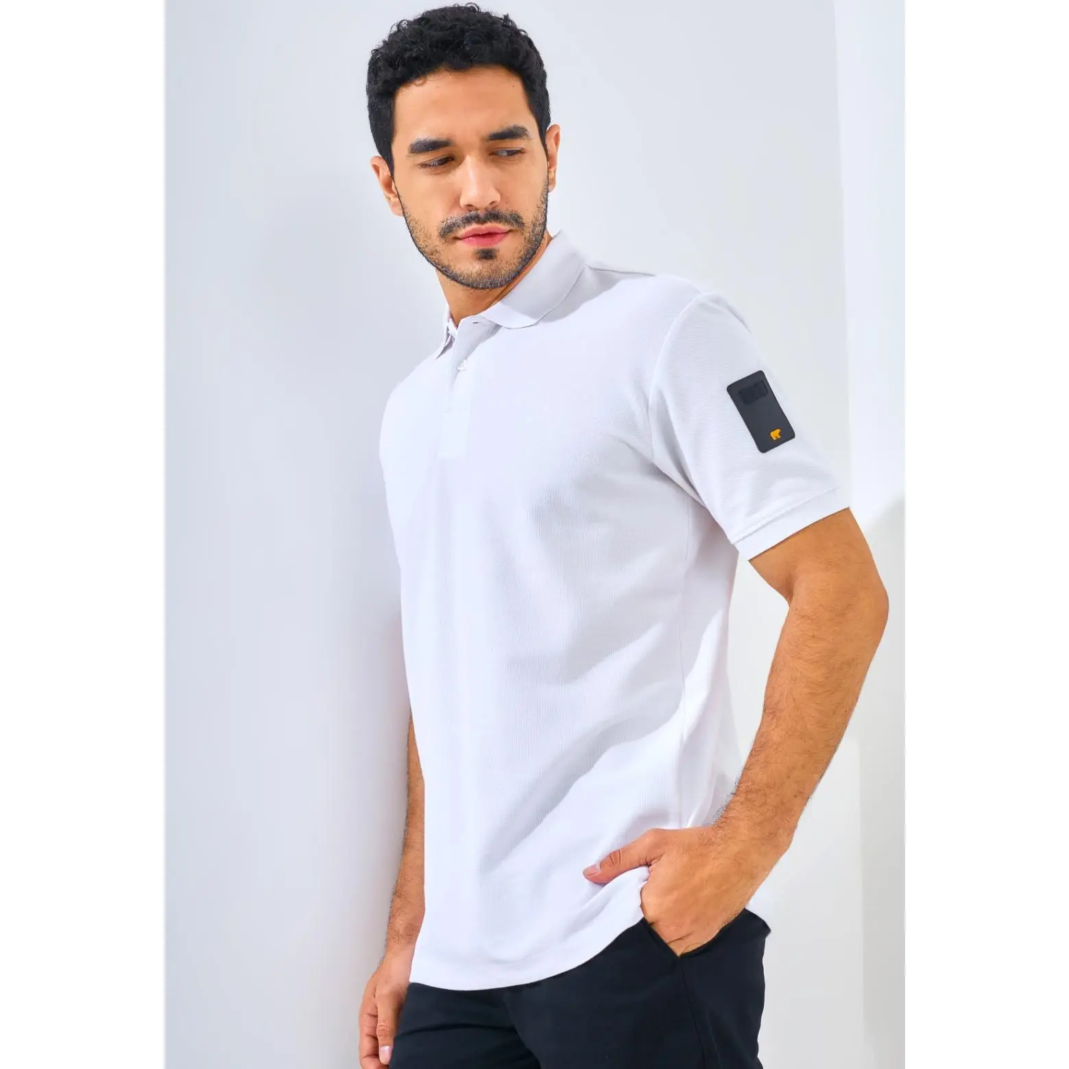 Jack Nicklaus Bariton Polo Shirt Pria Regular Fit White