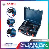 Gambar Bosch GSR 185 LI Cordless Drill 13mm Mesin Bor Kayu & Besi 18V Set GSB 185-LI dari Bosch Tools Authorized DNY Kota Surabaya 2 Tokopedia