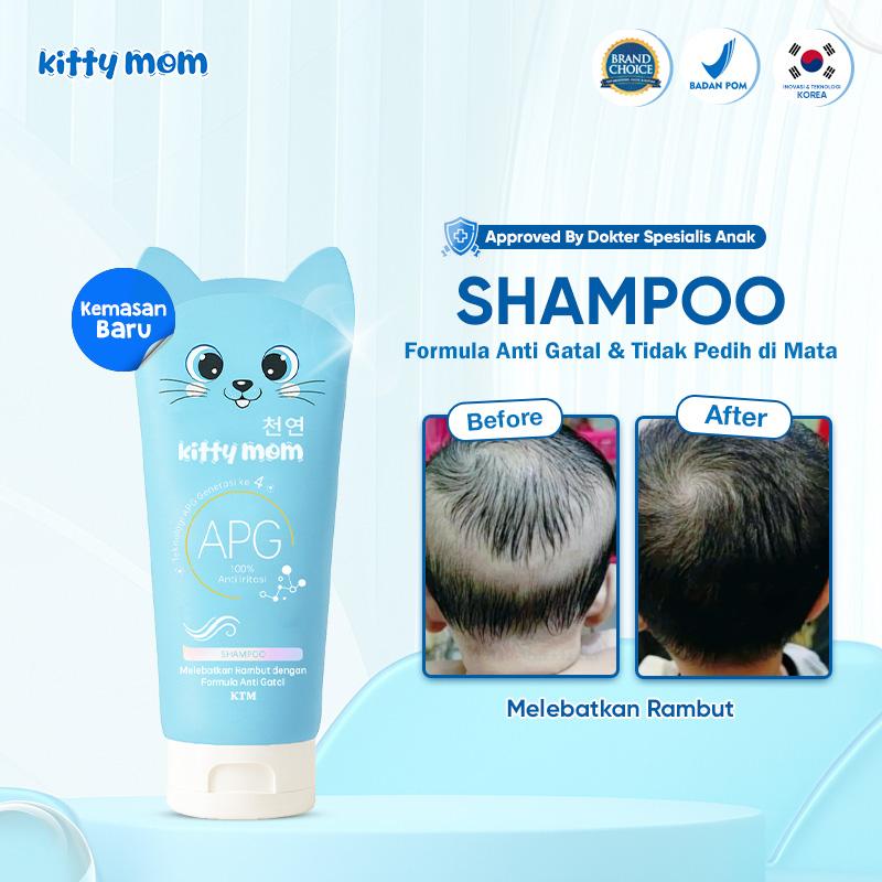 Kitty Mom Shampoo Anak Non SLS APG Formula Anti Gatal Tidak Pedih di Mata Melebatkan Rambut Bayi 0-18 Tahun Perawatan Rambut Lebat Kids Shampo Baby Hair Care Skincare