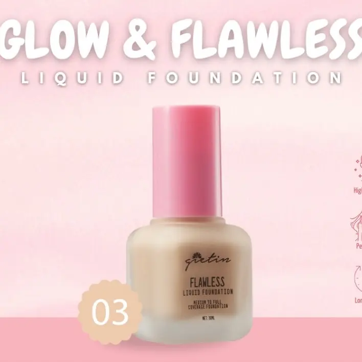 Gietin Foundation Glow & Flawless GT14 – Medium To Full Coverage 6