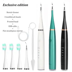 Electric Toothbrush Set with Six Functions for Total Oral Care Efficient Tartar Removal with Scaling Teeth Feature Christmas Gif