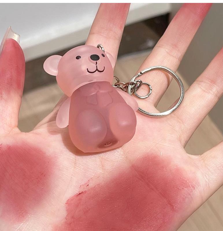 Product Introduction of 1Pc Bear Shape Lovely Keychain Lip Glaze Matte Silky Velvet Long Lasting Lipstick Waterproof Non-Stick Cup Lip Mud Lip Cosmetic for women beauty to choose 27