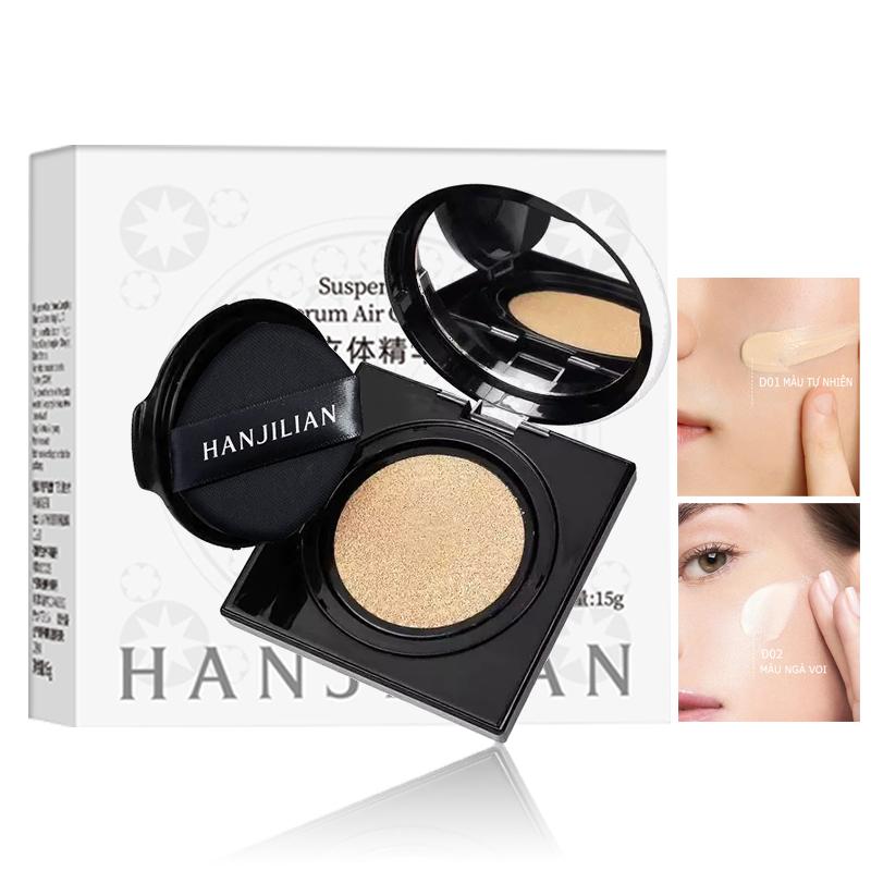 [MUA 1 TẶNG 1 LÕI THAY THẾ] -HANJILIAN Cushion phấn nước mịn đẹp Trang Điểm Mỹ Phẩm Nữ Cosmetic Women,mỏng nhẹ, dưỡng ẩm