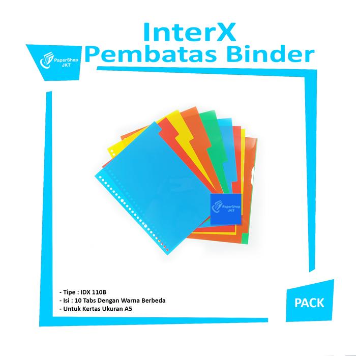 Gambar INTER - XFolder Index Divider A5 10 Tab - Pembatas Binder Note [ SET ] - PACK dari Papershopjkt Kota Administrasi Jakarta Utara Tokopedia