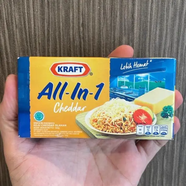 Kraft Keju Cheddar Halal All in One | Plain Cheddar - 2KG & 165GR 5