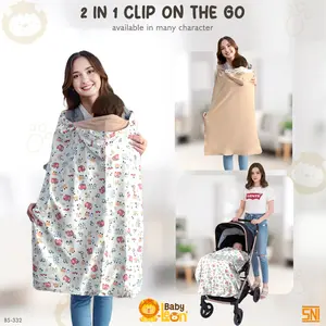 BABY LEON Blanket On The Go Blanket 2in1 Selimut Bayi Newborn Selimut Bayi Topi Perlengkapan Bayi BS-332