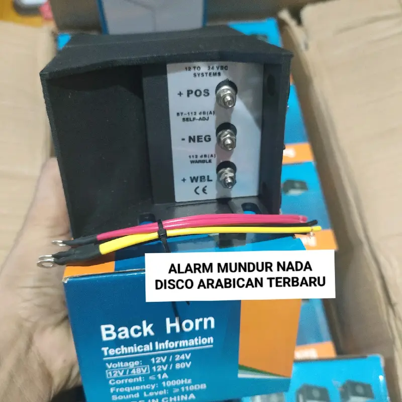Alarm Mundur 3 Suara Nada Terbaru Ala Truck Sulawesi 12V/24V untuk Mobil, Truk, atau Bus - Car Kendaraan 1