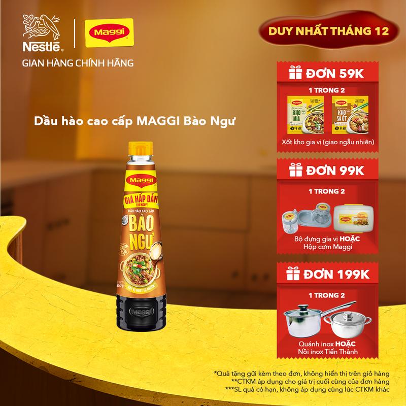  Nestlé VN Dầu Hào Cao Cấp MAGGI Bào Ngư Mới  Chai 350g 530g 820g -ST 