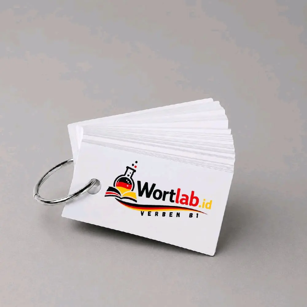 (100 Verben) WORTLAB.ID FLASHCARD VERBEN KATA KERJA BAHASA JERMAN NETWERK HAFALAN LEBIH CEPAT LEVEL B1