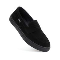Gambar BARLIN - Sepatu Slip On Suede Pria Casual Sol Jahit Kuat Anti Jebol - Orion Series Flat Shoes Hitam - Black White, 39 dari Barlin Kota Bandung 3 Tokopedia