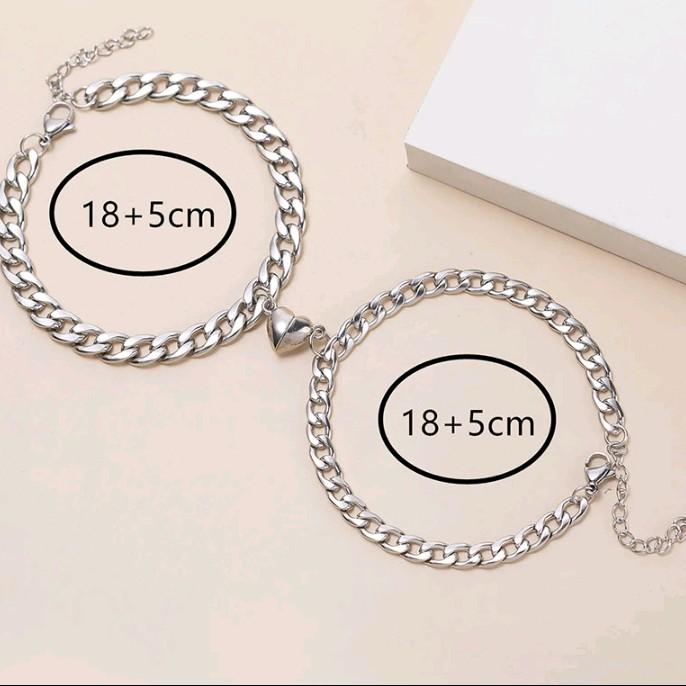 Bracelets Titanium Sisik Naga Couple Tahan Karat Terlaris dengan Magnet Desain Gelang 0