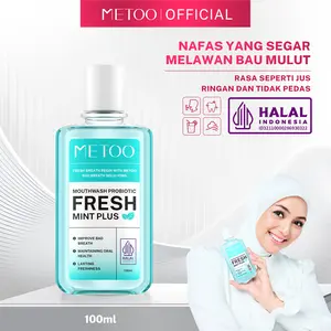 [BPOM] MeToo Mouthwash Fresh Mint 100ml /nafas segar / menghilangkan bau mulut / kumur karang gigi / non-alkohol