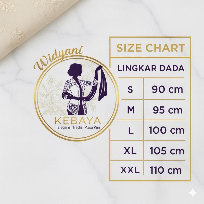 WIDYANI KEBAYA-Kebaya Janggan White Premium Fee Bros Size S-XXL Jumbo Setelan Wisuda Bridesmaid