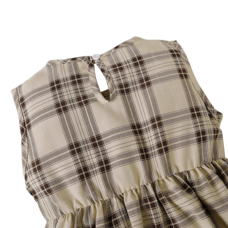 Product Introduction of Baby Brother And Sister Matching Outfits, Plaid Floral Sleeveless Dress And Small Jacket+Boys Plaid Shirt Top And Pants Set 2Pcs 62