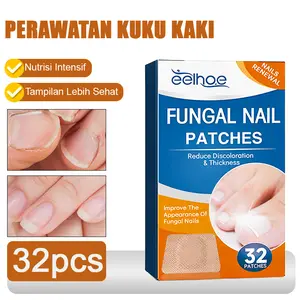 32pcs Fungal Nail Patches Sticker Kuku Kaki Toenail Repair Patch Kuku Kaki Nail Correction