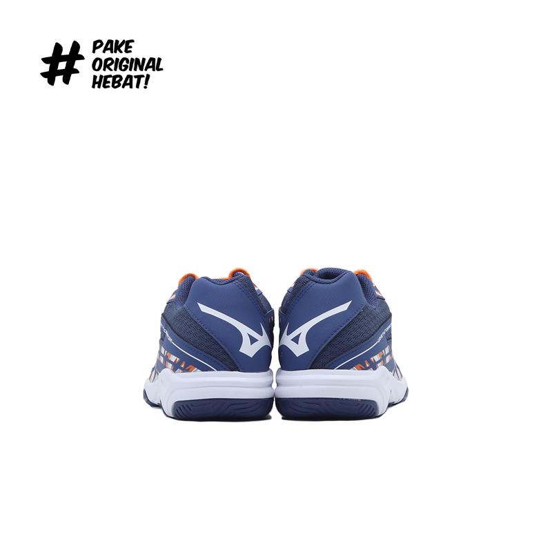 Mizuno Sepatu Voli Wave Thunderstorm - Dark Denim/White/Scarlet Ibis 3