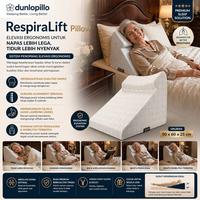 Gambar Dunlopillo RespiraLift Pillow Bantal Elevasi Anti Dengkur | Bantal Refluks GERD Ergonomis | Bantal Lansia Nyaman Tidur 60x50x25 cm - Ukuran Seprai dari Dunlopillo Kota Administrasi Jakarta Pusat 1 Tokopedia