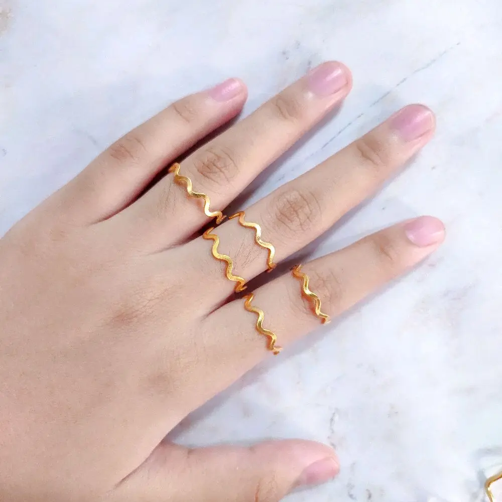 Cincin gelombang | berat 0,5gr, 1gr