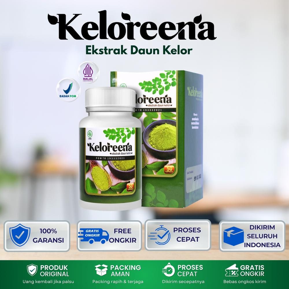 Suplemen Kesehatan Keloreeña Untuk Pria dan Wanita isi 100 Kapsul Dari Ekstrak Daun Kelor Sudah BPOM dan Halal - 50 kapsul
