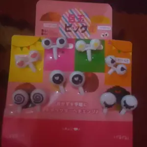 BISA COD H5815 Garpu Bento Karakter Lucu 10Pcs / Tusukan Buah Kue Hiasan Bekal Import Plastik