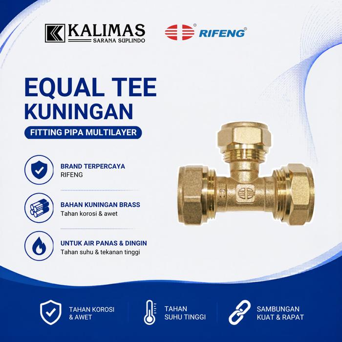 Gambar Equal Tee (RIFENG) d. 1" - T2025 x 2025 x 2025 dari kalimas.online Kota Administrasi Jakarta Pusat Tokopedia