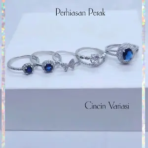 Cincin Perak 925.Cincin Batu Biru New