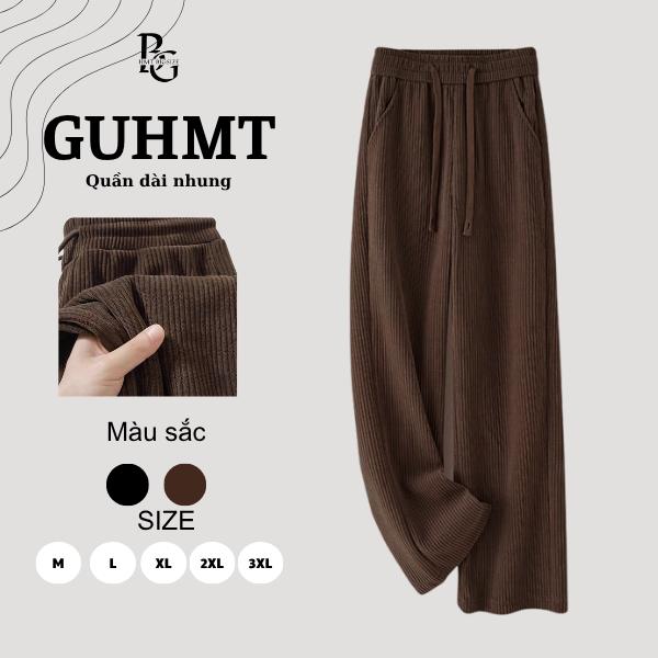 Quần NHUNG bigsize phom xuông nhẹ dễ hàng nhung dày đẹp mặc cực kỳ bền và sang suông ống rộng dài nỉ của nữ