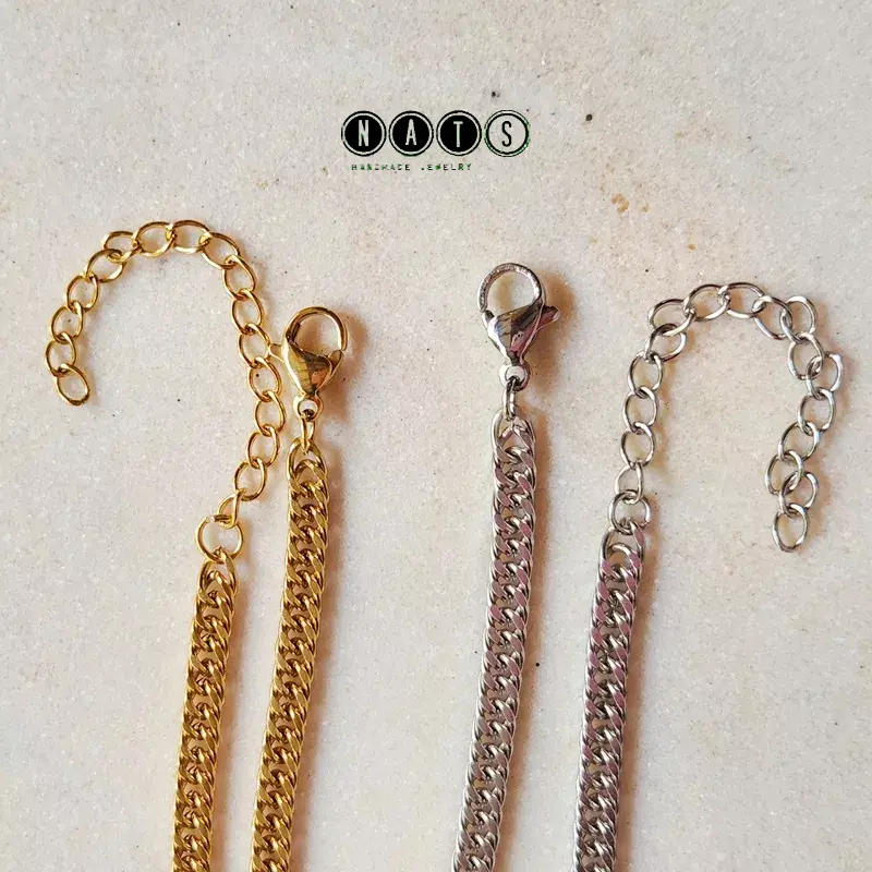 Nats Living: Gelang Tangan Titanium Wanita Anti Karat, Sisik Naga Cubani 7