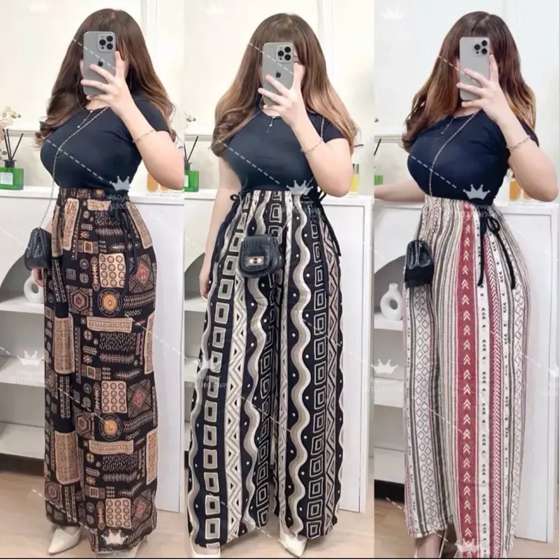 Celana Hommy Kulot Rayon Premium Wanita Remaja Dan Dewasa Panjang Motif Nyaman Santai